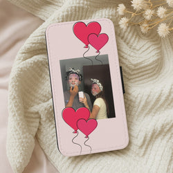 Heart Balloons - Personalised Couples Wallet Phone Case