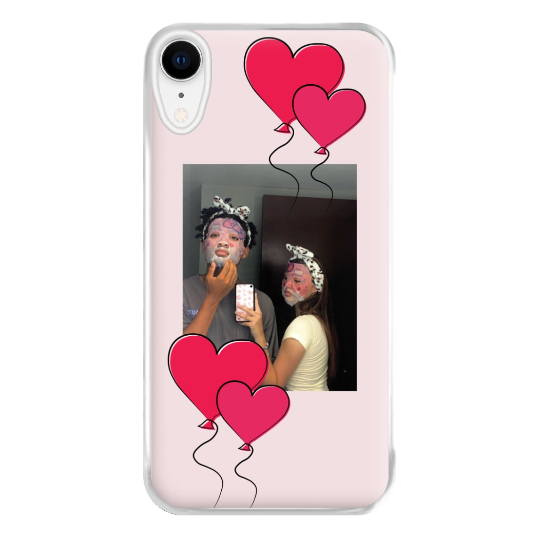 Heart Balloons - Personalised Couples Phone Case for iPhone XR