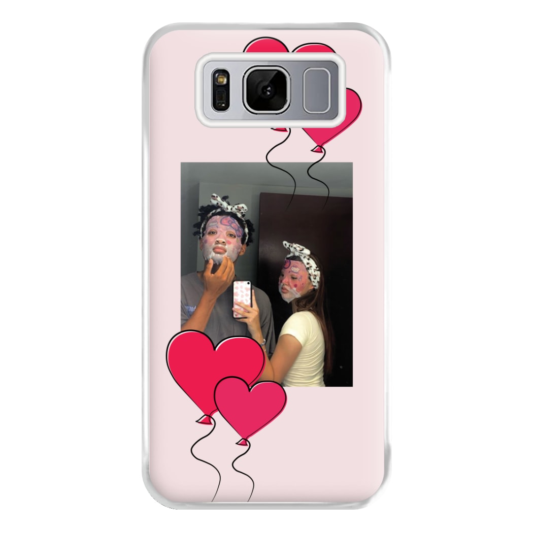 Heart Balloons - Personalised Couples Phone Case for Galaxy S8 Plus