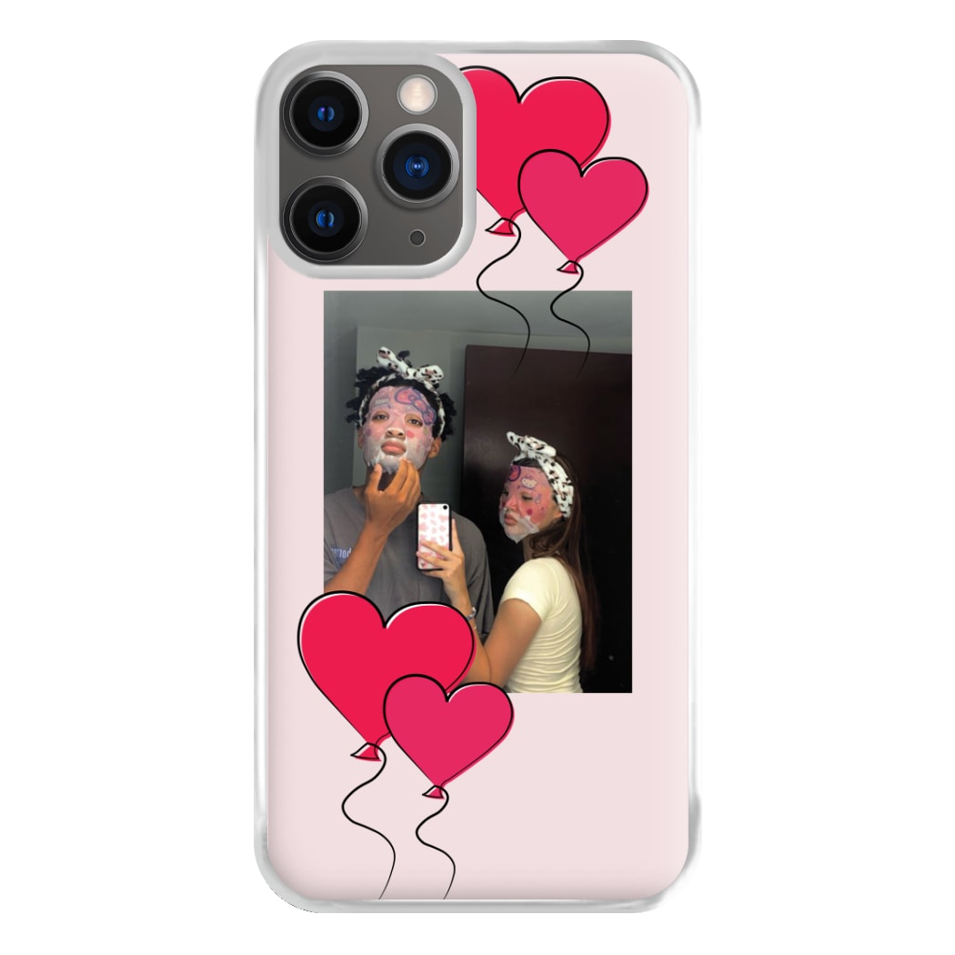 Heart Balloons - Personalised Couples Phone Case for iPhone 12 Pro Max