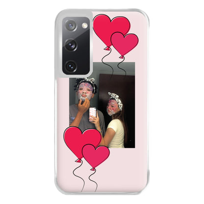 Heart Balloons - Personalised Couples Phone Case for Galaxy S20FE