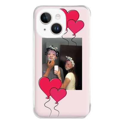 Heart Balloons - Personalised Couples Phone Case for iPhone 14 Plus