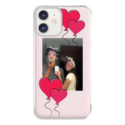 Heart Balloons - Personalised Couples Phone Case for iPhone 11