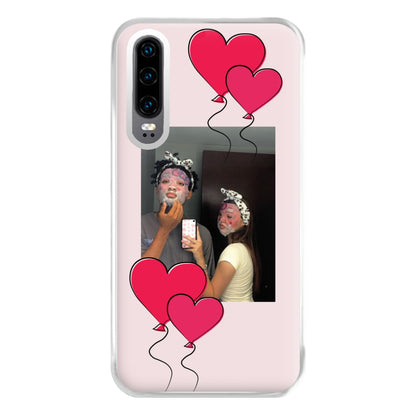 Heart Balloons - Personalised Couples Phone Case for Huawei P30