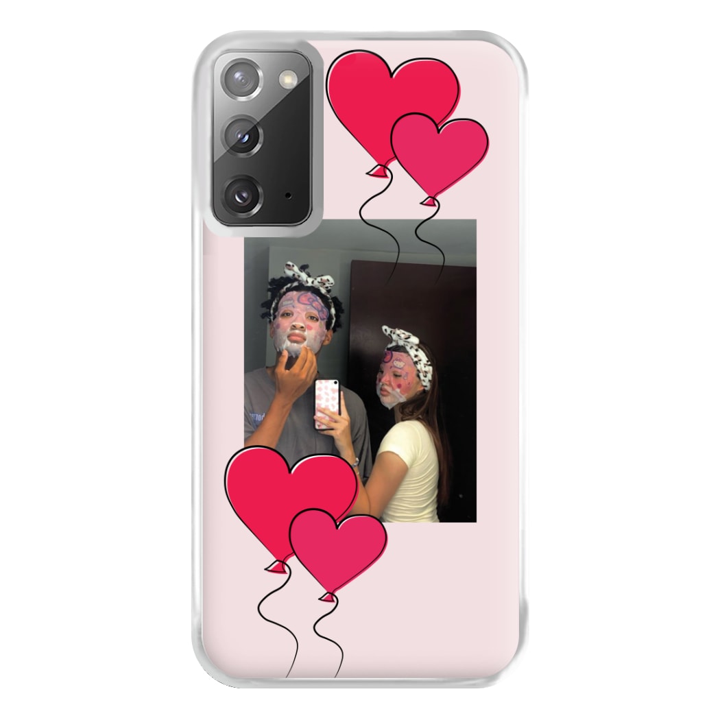 Heart Balloons - Personalised Couples Phone Case for Galaxy Note 20 Ultra