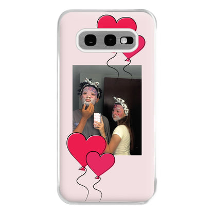 Heart Balloons - Personalised Couples Phone Case for Galaxy S10e