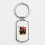 Me And You - Personalised Couples Silver Keyring