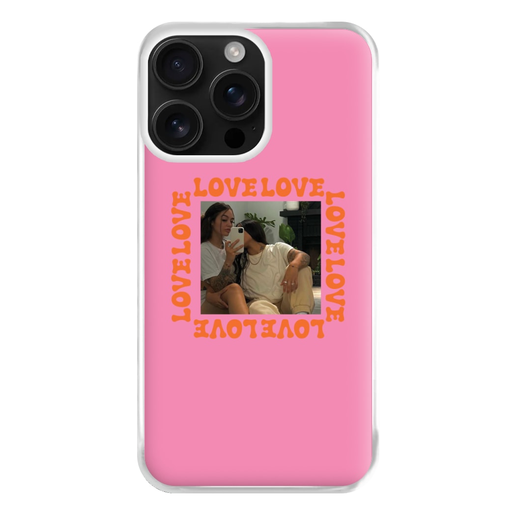 Love, Love, Love - Personalised Couples Phone Case