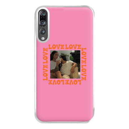 Love, Love, Love - Personalised Couples Phone Case for Huawei P20 Pro