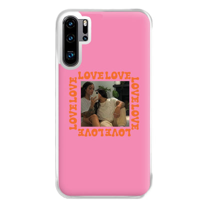 Love, Love, Love - Personalised Couples Phone Case for Huawei P30 Pro