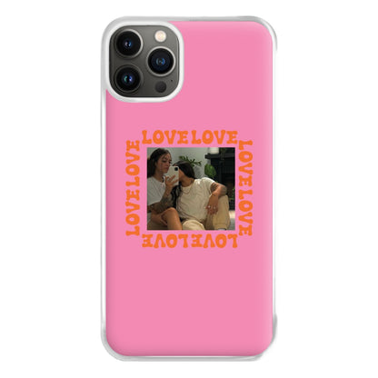 Love, Love, Love - Personalised Couples Phone Case for iPhone 13