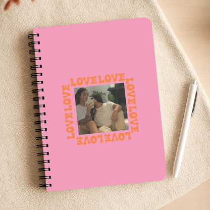 Love, Love, Love - Personalised Couples Notepad