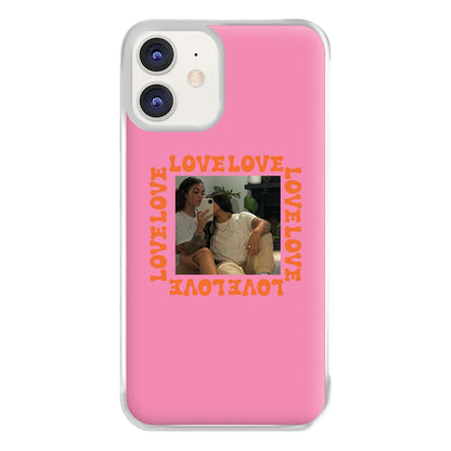 Love, Love, Love - Personalised Couples Phone Case for iPhone 11