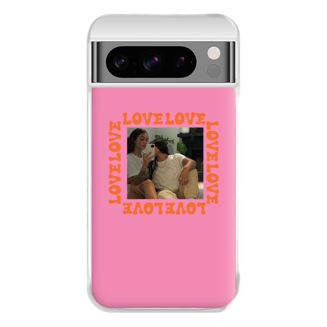 Love, Love, Love - Personalised Couples Phone Case for Google Pixel 8 Pro