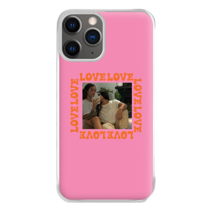 Love, Love, Love - Personalised Couples Phone Case for iPhone 12 Pro Max