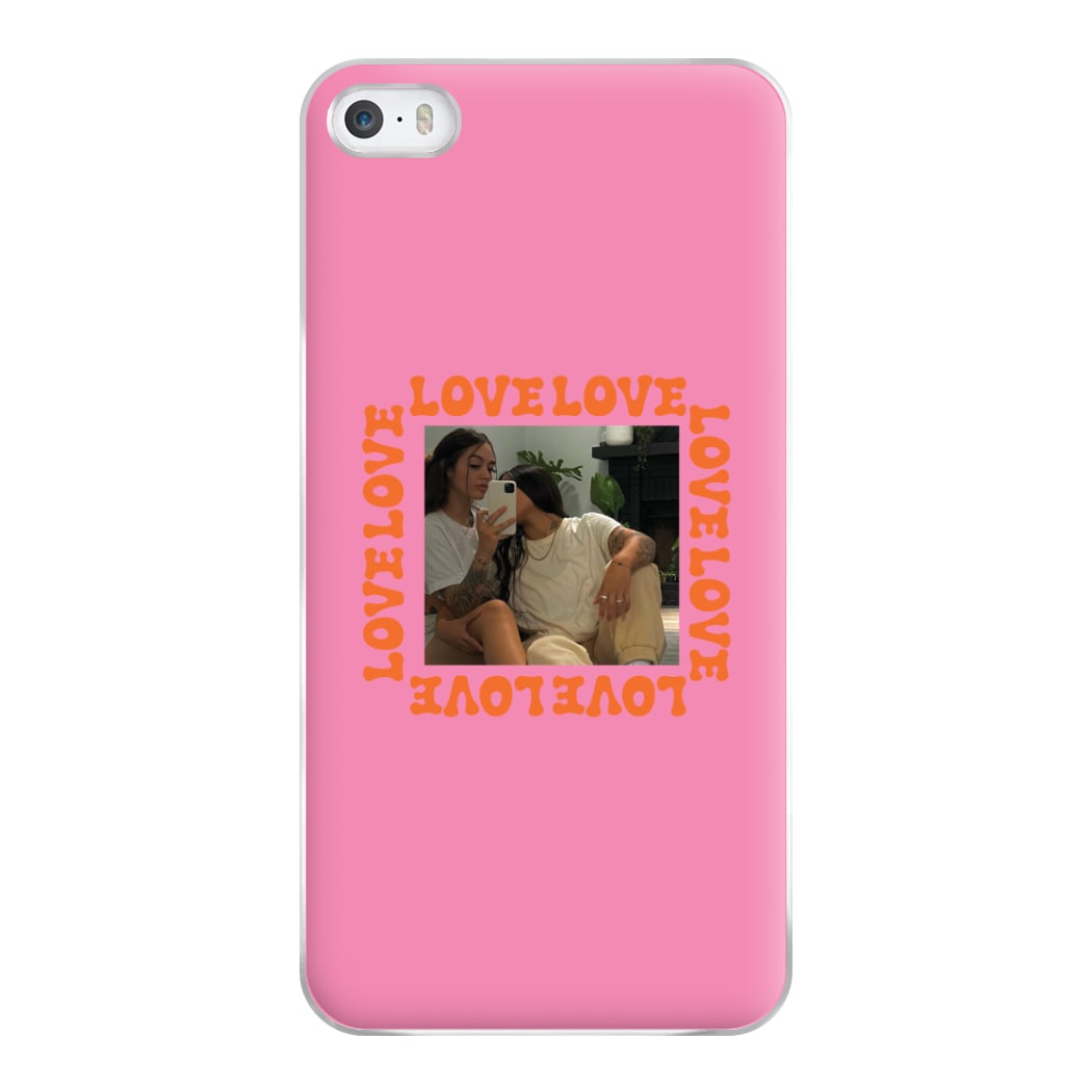 Love, Love, Love - Personalised Couples Phone Case for iPhone 5 / 5s / SE 2016