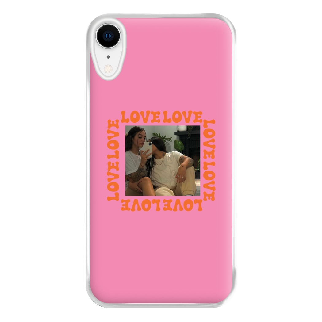 Love, Love, Love - Personalised Couples Phone Case for iPhone XR