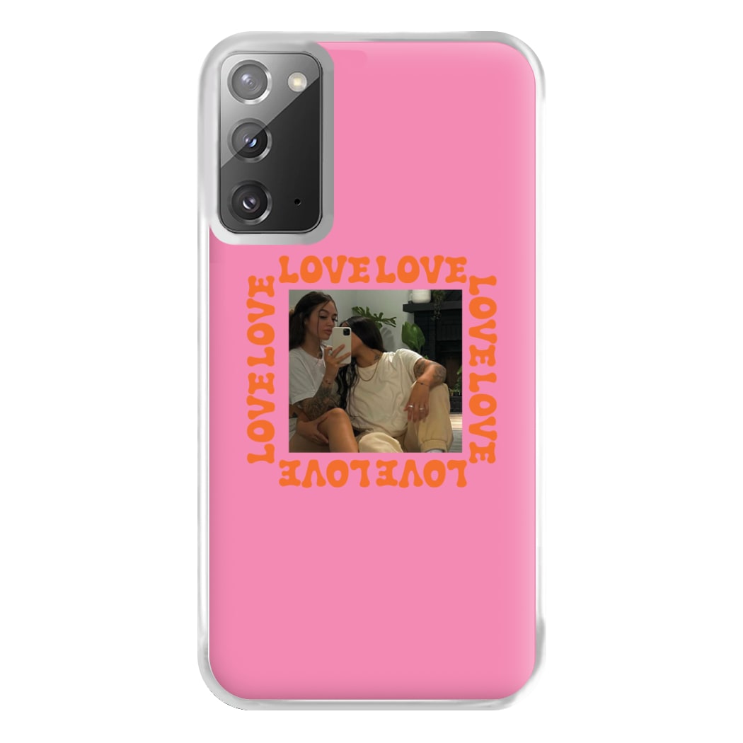 Love, Love, Love - Personalised Couples Phone Case for Galaxy Note 20 Ultra