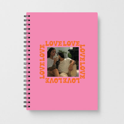 Love, Love, Love - Personalised Couples Notebook