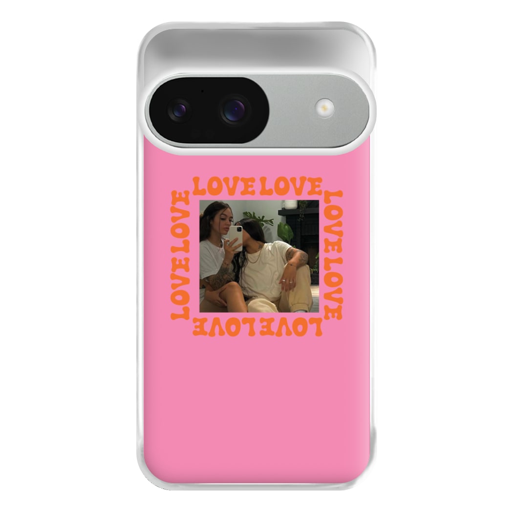 Love, Love, Love - Personalised Couples Phone Case for Google Pixel 9 / 9 Pro