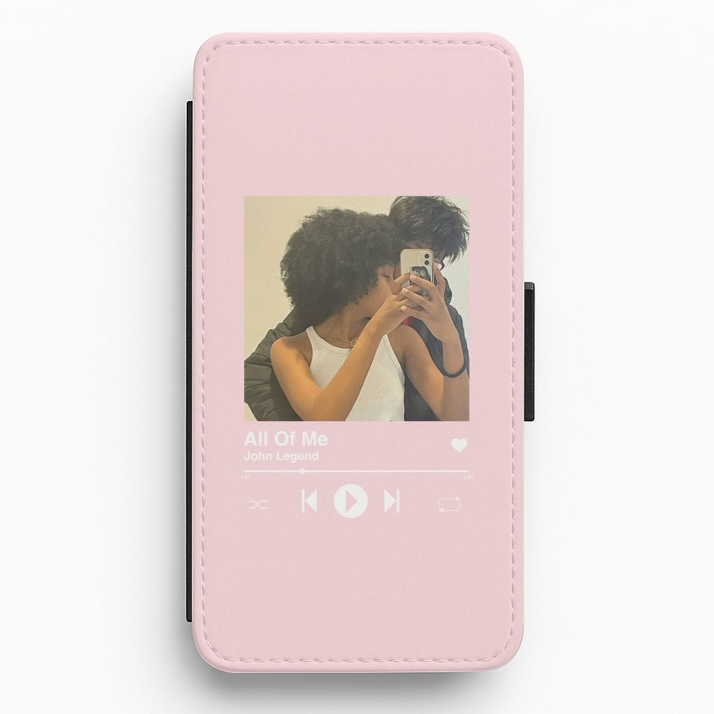Album Cover - Personalised Couples Flip / Wallet Phone Case