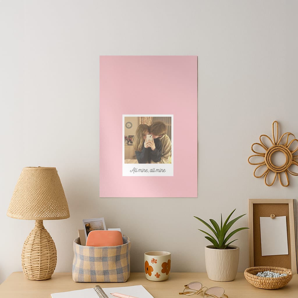 All Mine, All Mine - Personalised Couples Art Print