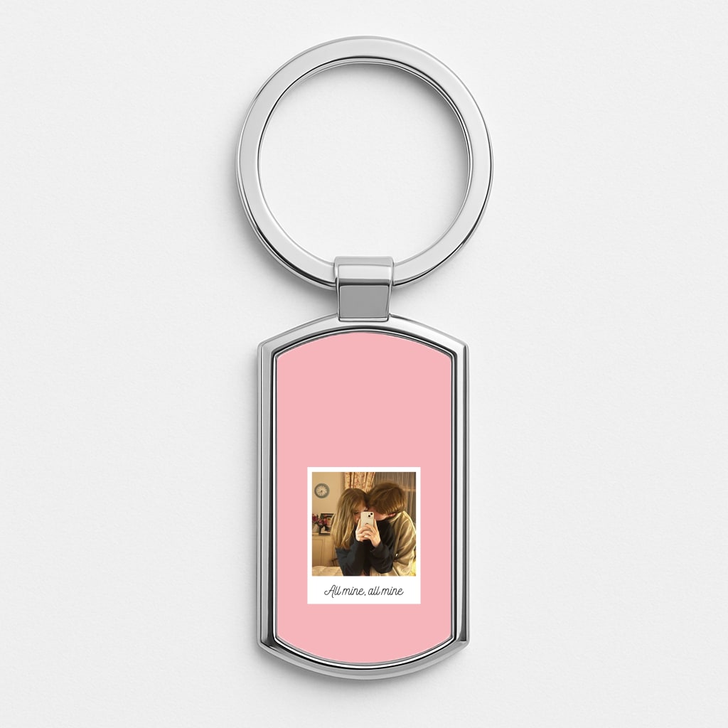 All Mine, All Mine - Personalised Couples Silver Keyring