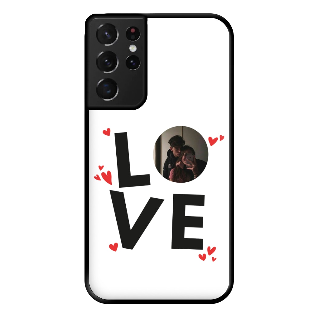 Love - Personalised Couples Phone Case for Galaxy S21 Ultra