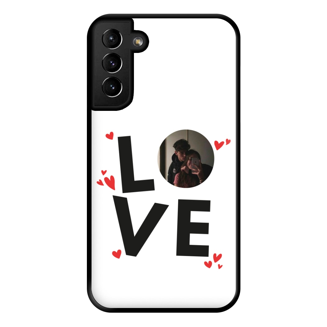 Love - Personalised Couples Phone Case for Galaxy S21 Plus