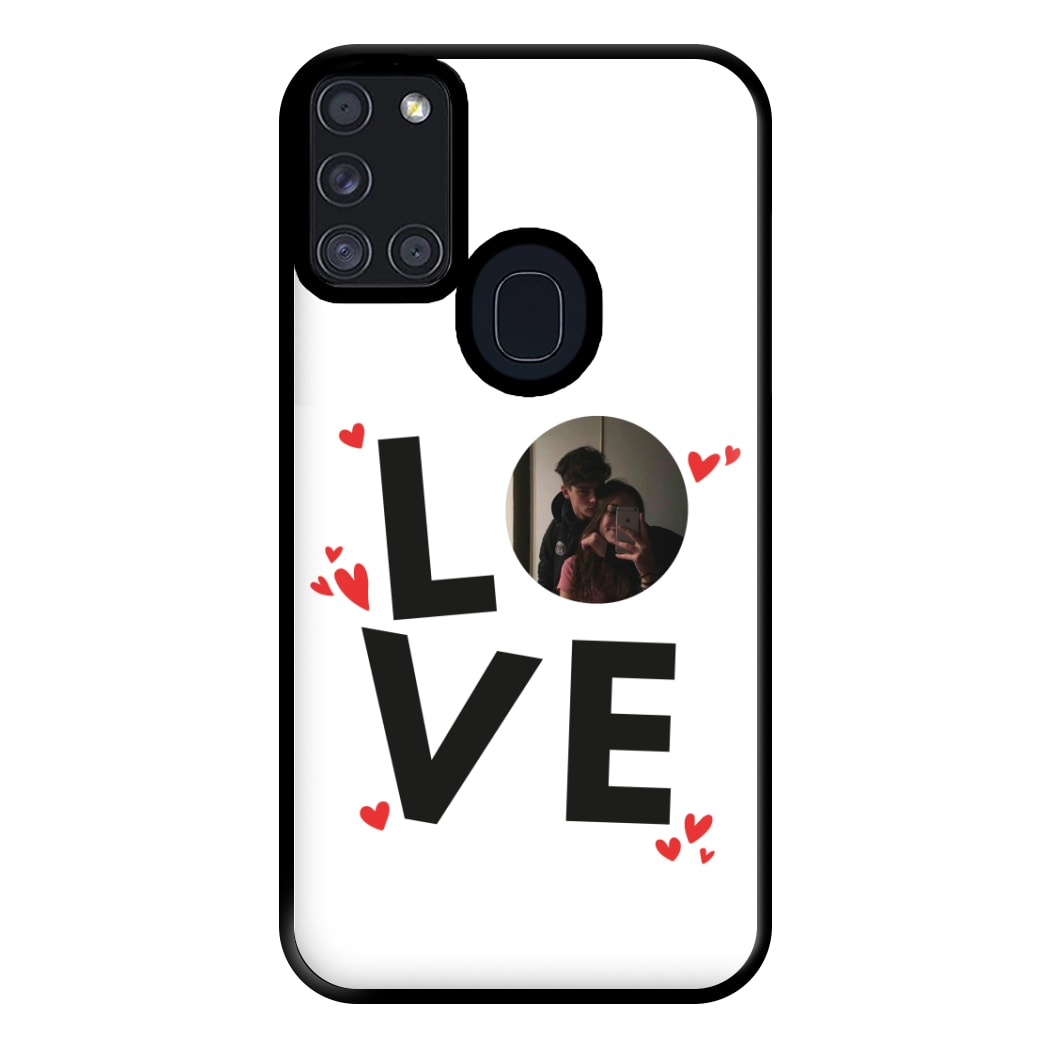 Love - Personalised Couples Phone Case for Galaxy A21s