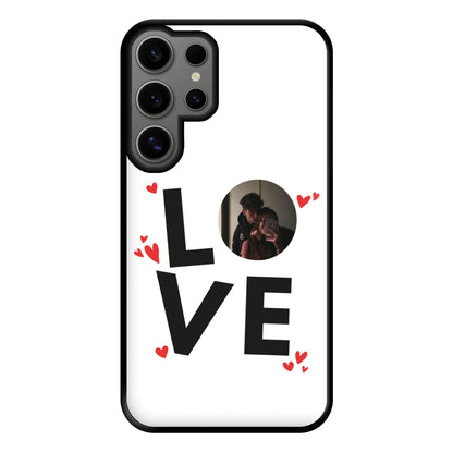 Love - Personalised Couples Phone Case for Galaxy S24 Ultra