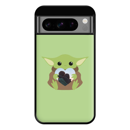 Baby Yoda - Personalised Couples Phone Case for Google Pixel 8 Pro