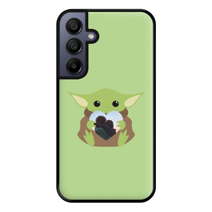 Baby Yoda - Personalised Couples Phone Case for Galaxy A15