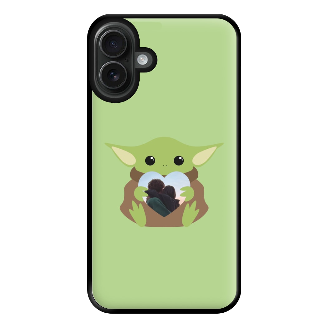 Baby Yoda - Personalised Couples Phone Case for iPhone 16 Plus