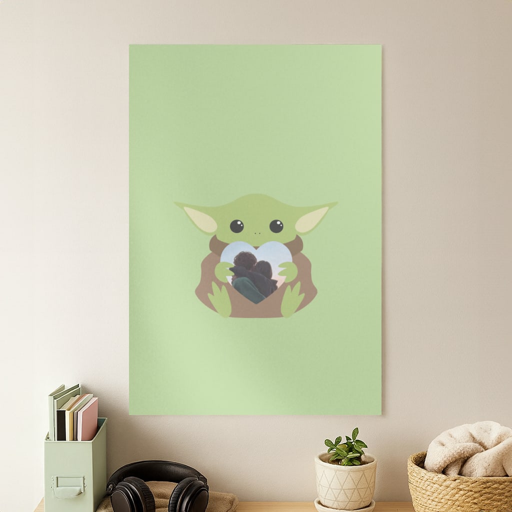 Baby Yoda - Personalised Couples Poster