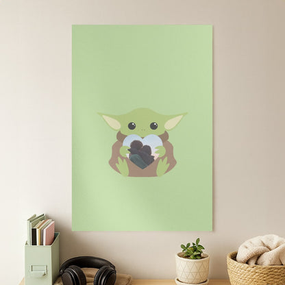 Baby Yoda - Personalised Couples Poster