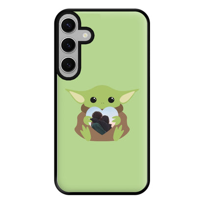 Baby Yoda - Personalised Couples Phone Case for Galaxy S24FE