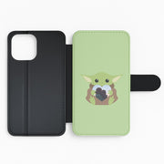 Baby Yoda - Personalised Couples Flip / Wallet Phone Case 2