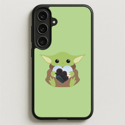Baby Yoda - Personalised Couples Phone Case for Galaxy S25FE