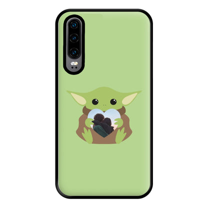 Baby Yoda - Personalised Couples Phone Case for Huawei P30