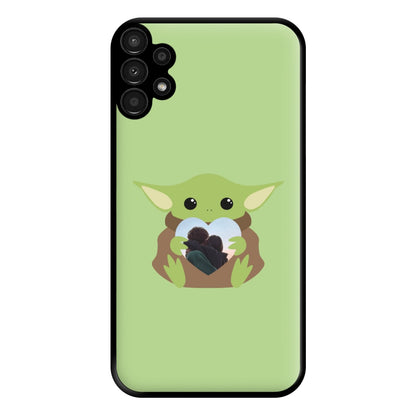 Baby Yoda - Personalised Couples Phone Case for Galaxy A13