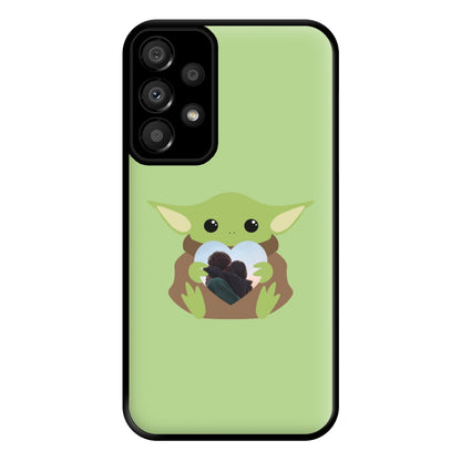 Baby Yoda - Personalised Couples Phone Case for Galaxy A33