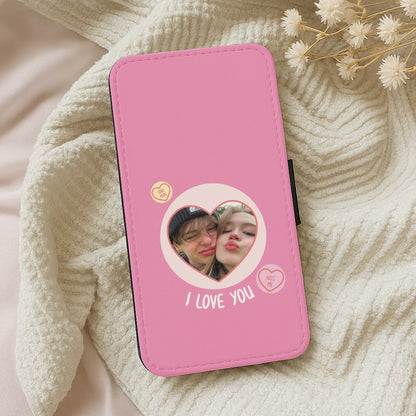 I Love You - Personalised Couples Wallet Phone Case