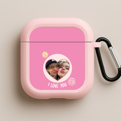 I Love You - Personalised Couples Pink AirPods Case