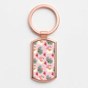 Pink Vintage Santa Christmas Luxury Keyring 4