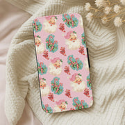 Pink Vintage Santa Christmas Flip / Wallet Phone Case 5