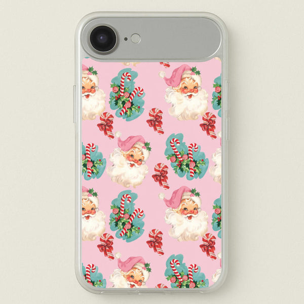 Pink Vintage Santa Christmas Phone Case - iPhone 17 Air / Standard
