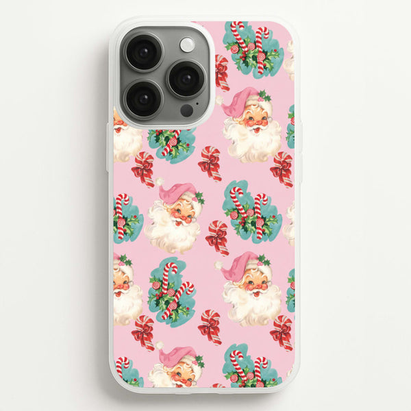 Pink Vintage Santa Christmas Phone Case - iPhone 13 Pro / Standard