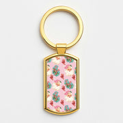 Pink Vintage Santa Christmas Luxury Keyring 3