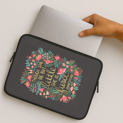 Though She Be But Little, She Is Fierce MacBook Case